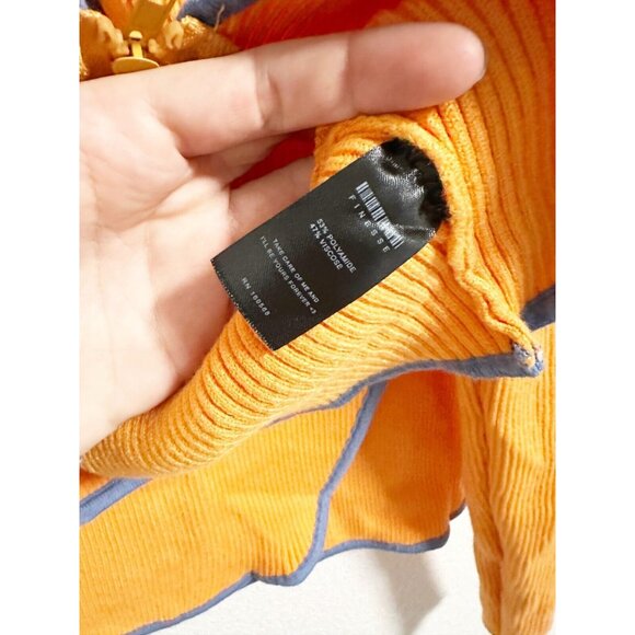 Finesse Womens Riley Radiating Set Long Sleeve Top Mini Skirt Orange Size XS/S - Picture 7 of 9